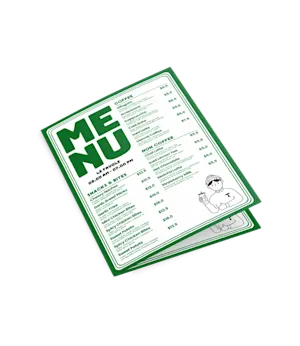 Menus à pli central
