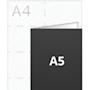 <strong>A4</strong><br>gevouwen naar<br><strong>A5</strong>
