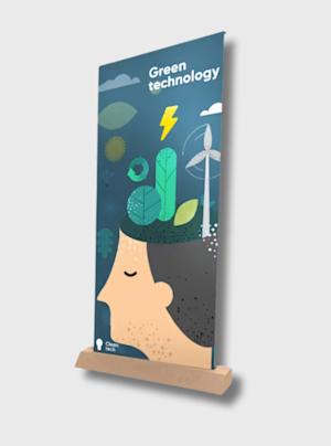 Kartonnen roll-up banner
