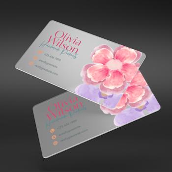 Cartes de visite PVC transparent