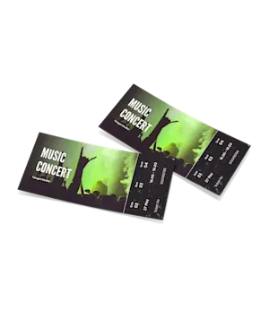 purple printed entrance tickets