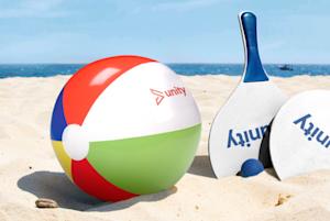 Have fun with your colleagues and build team work the right way with personalised outdoor items