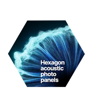 Paneles acústicos hexagonales
