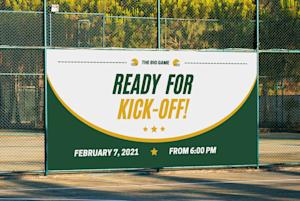 Spandoek ontwerp voor sport