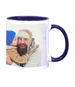 Tassen mit buntem Henkel