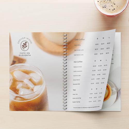 Spiral-bound Menus