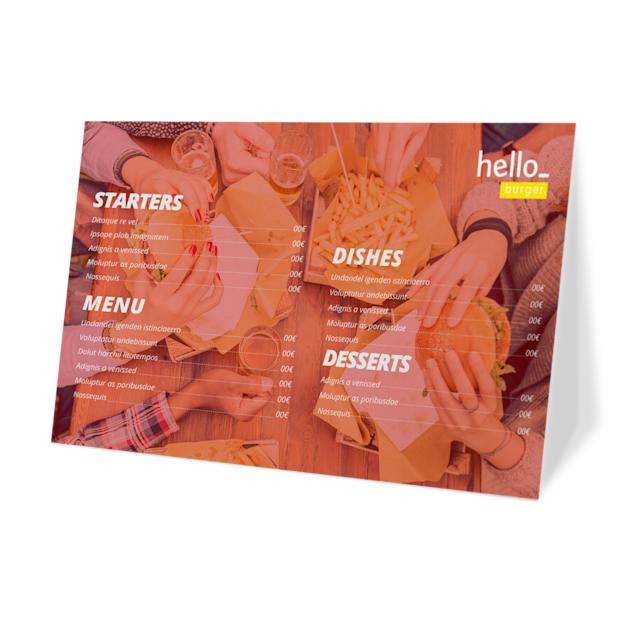 Menù classico su una pagina