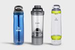 An assortment of sports bottles and shakers printed with your personalised design at Helloprint