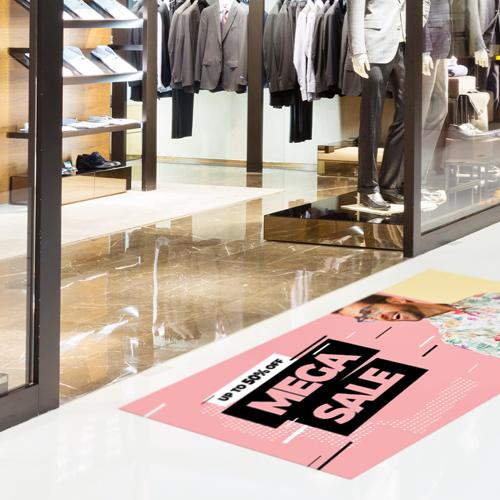 Bedrukte vloerstickers van ZPRESS Print. Bestel jouw vloerstickers nu met gratis verzending!