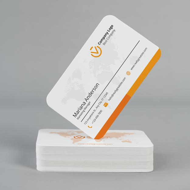 Cartes de visite en plastique blanc (PVC)