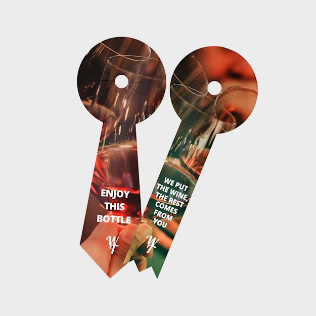 Étiquette pour goulot de bouteille