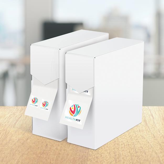 Weiße Folienaufkleber