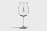 Printed cabernet blanc white wine glasses