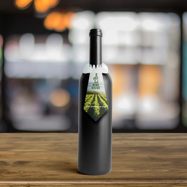 Étiquette pour goulot de bouteille