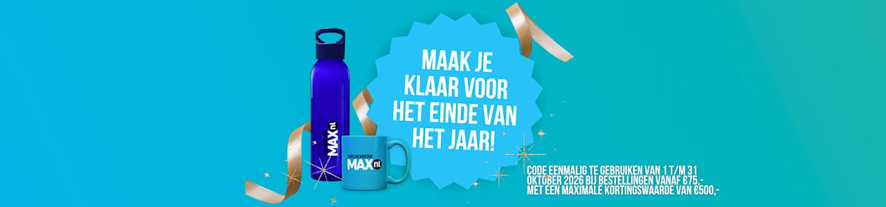 10% korting waterflessen & mokken<br>