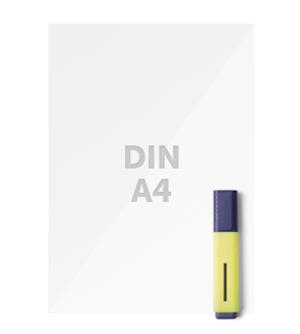 Dimensionen eines DIN-A4 Posters von HelloPrint.