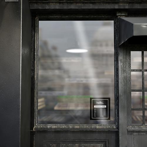 Raamsticker bedrukt bij MEOdruk