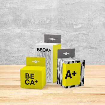 Caja de solapas con colgador