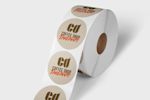 Labels on roll no dispenser eco