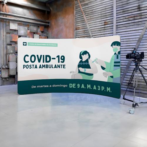 Photocall curvo portátil