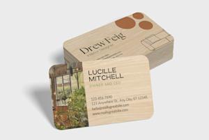 Houten visitekaartjes