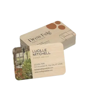 Biglietti da visita in legno