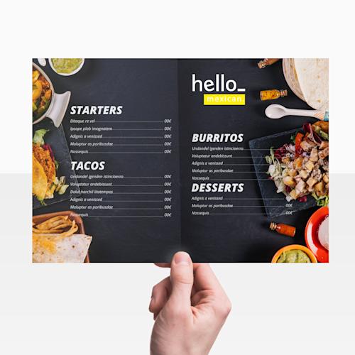 Half Fold Menus