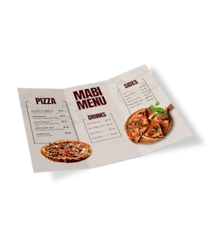 Menus à plis roulés