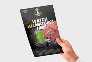 Image of a personalised poster for a sports event.