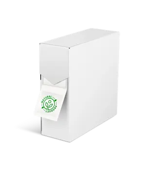 Transparente Etiketten auf Rolle