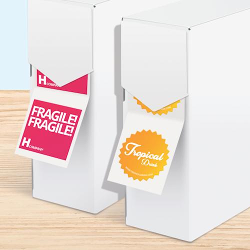 Eigen formaat stickers op rol