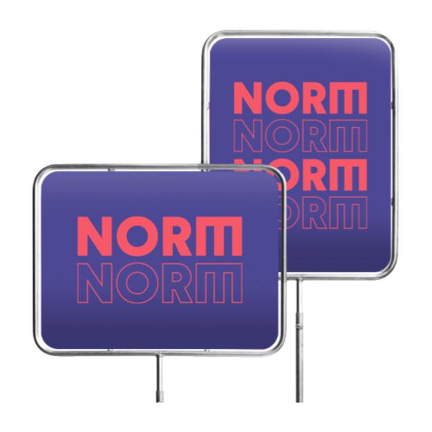 Reclamebord met staander