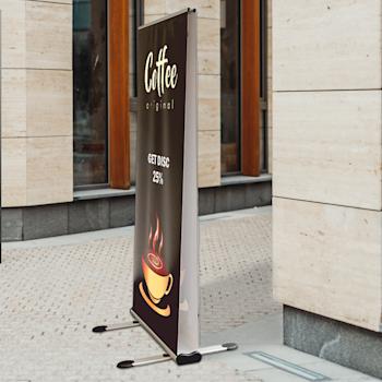 Outdoor roll-up banner