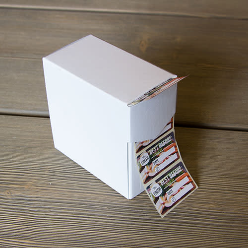 Beschrijfbare stickers op rol boprint.be