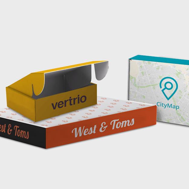 Scatola piatta con linguetta