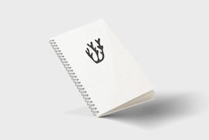 A5 olifantsgras notitieboekje met ringband