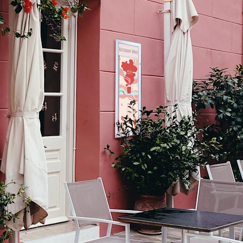 Menuhouder lijst met LED verlichting