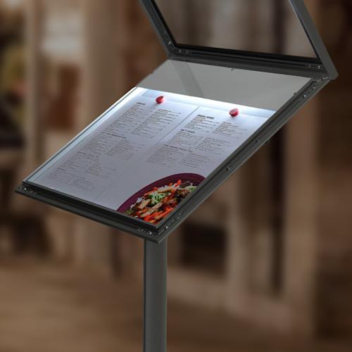 Menustandaard met LED verlichting