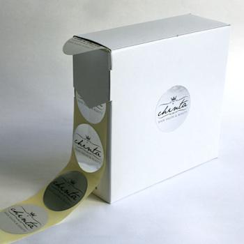 Bedrukte zilveren stickers HelloPrint