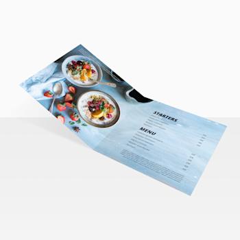 Enkel gevouwen menukaarten