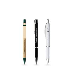 Personalised pens printed with your own logo or company name - available online with HelloPrint