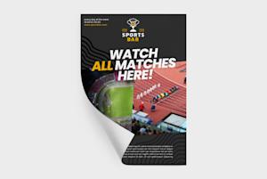 Image of a customised sports events poster.
