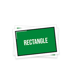 Rechteckige Sticker