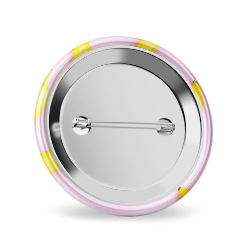 De zilveren achterkant van een 56 mm button. Bedruk deze met jou designs op DRUKWERKTIJGER.NL.