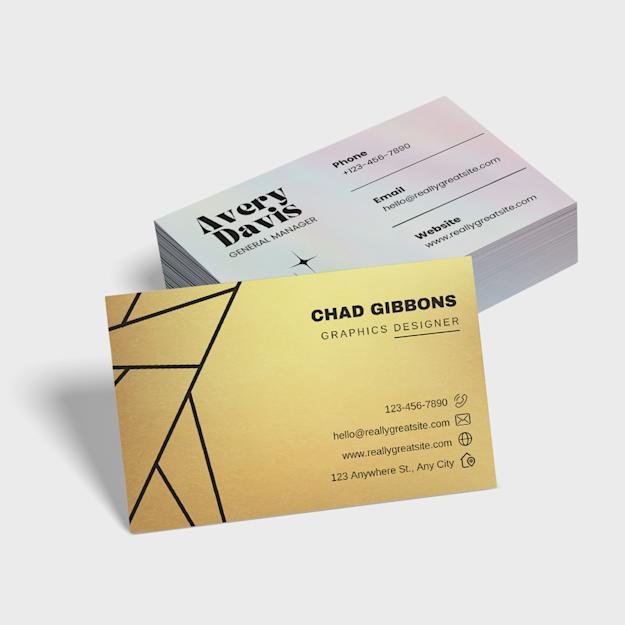 Tarjetas de visita con papeles especiales