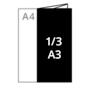 A3 <br>gefaltet zu <br><strong>1/3 A3 (6pp)</strong>