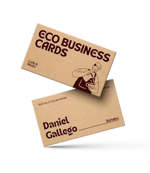 Environmentally-friendly business cards, available at HelloPrint