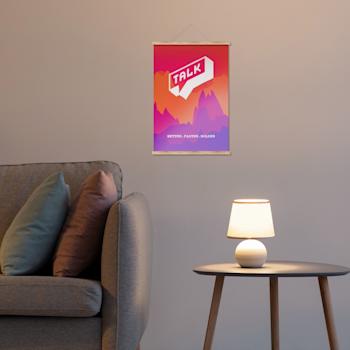 Poster avec crochets suspension