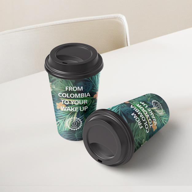 Vaso de cartón dos capas