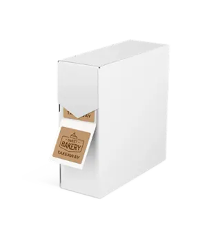 Kraftpapier-Etiketten auf Rolle